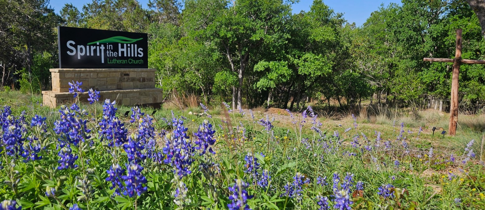 Watch for our sign on Bee Creek Road, surrounded by bluebonnets in the spring